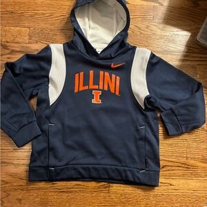Nike Illini University of Illinois Kids Navy Hoodie Small 8